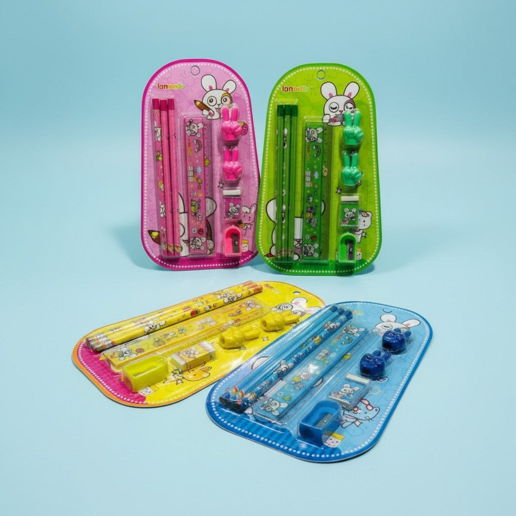 KIT ESCOLAR LAPIZ, REGLA, BORRADOR, TAJALAPIZ Y ACCESORIOS PACA X 648 UND