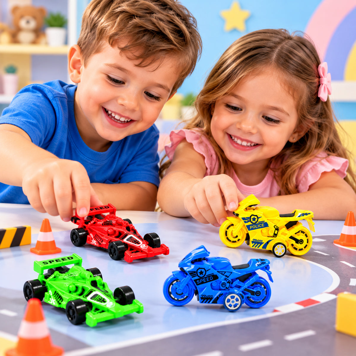 SET VEHICULOS DE CARRERAS