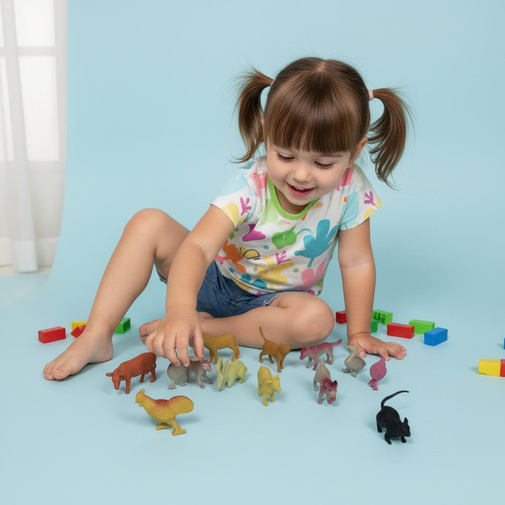 JUGUETE NIÑO ( SET ANIMALES (12 Pcs) PACA X 576 UND