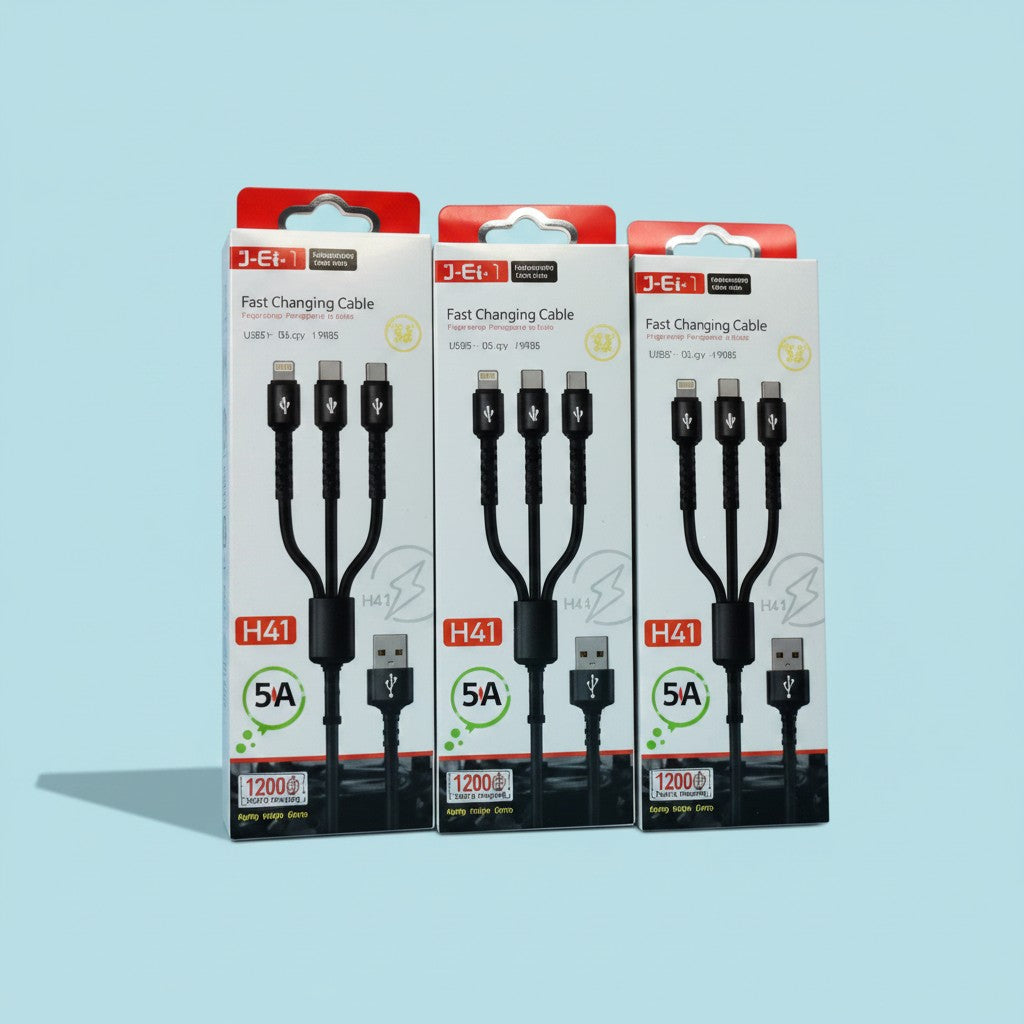 CABLE DE CARGA CON 3 PUERTOS PACA X 500