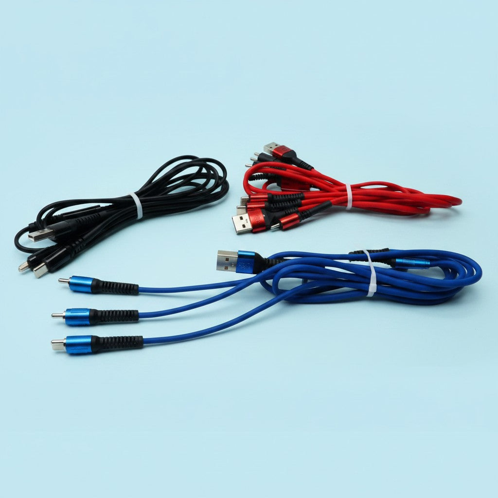 CABLE DE CARGA CON 3 PUERTOS PACA X 500